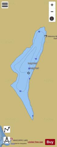 Long Pond depth contour Map - i-Boating App