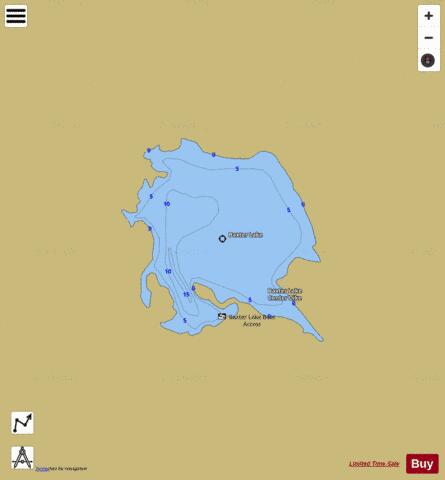 Baxter Lake depth contour Map - i-Boating App