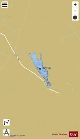 Calef Pond depth contour Map - i-Boating App