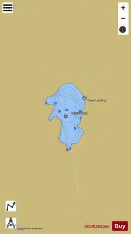 Center Pond depth contour Map - i-Boating App