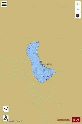 Contention Pond depth contour Map - i-Boating App