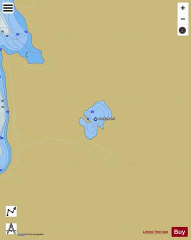 Cooks Pond depth contour Map - i-Boating App