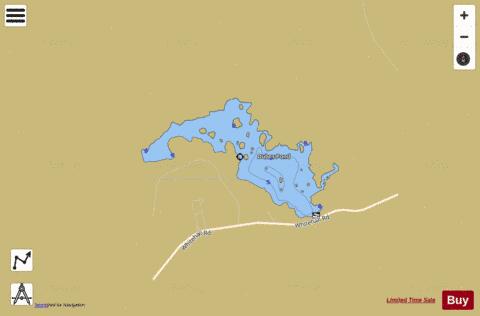 Dubes Pond depth contour Map - i-Boating App
