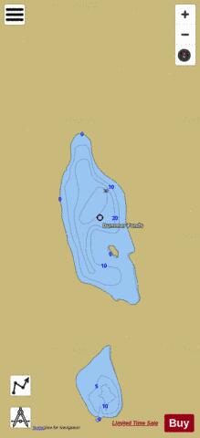 Dummer Ponds depth contour Map - i-Boating App