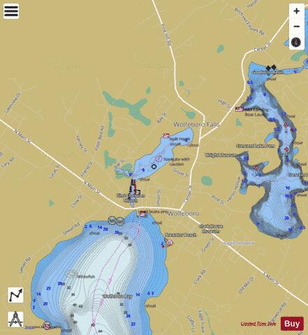Front Bay depth contour Map - i-Boating App