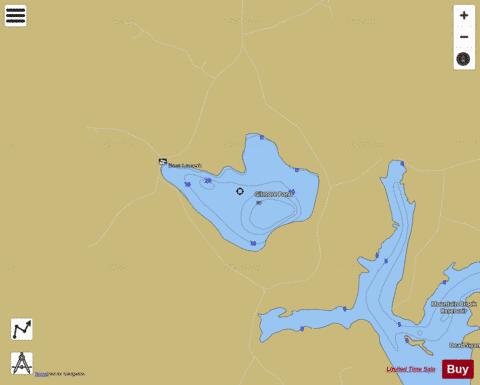 Gilmore Pond depth contour Map - i-Boating App