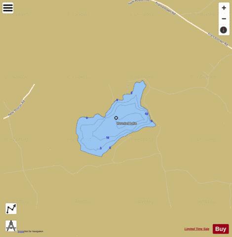 Haunted Lake depth contour Map - i-Boating App