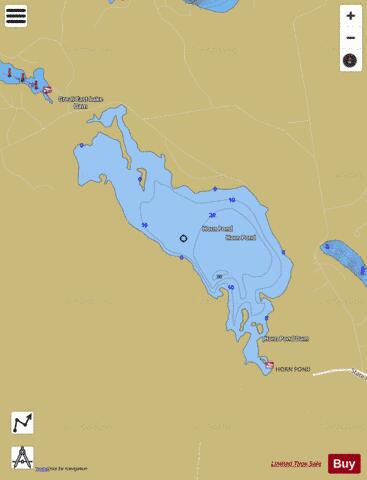 Horn Pond depth contour Map - i-Boating App