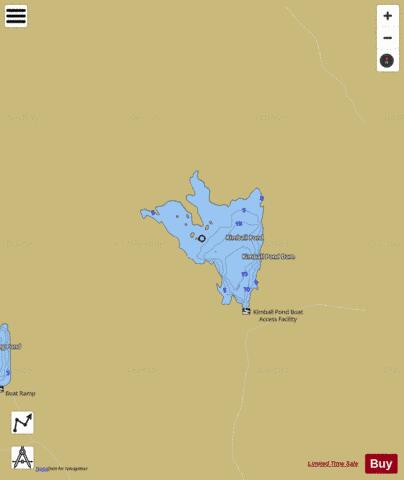 Kimball Pond depth contour Map - i-Boating App