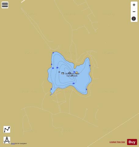 Little Island Pond depth contour Map - i-Boating App