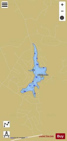 Millville Lake depth contour Map - i-Boating App