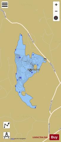 Robinson Pond depth contour Map - i-Boating App