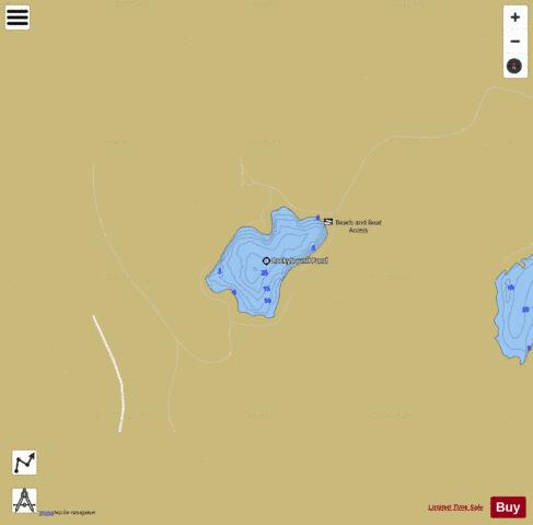 Rockybound Pond depth contour Map - i-Boating App