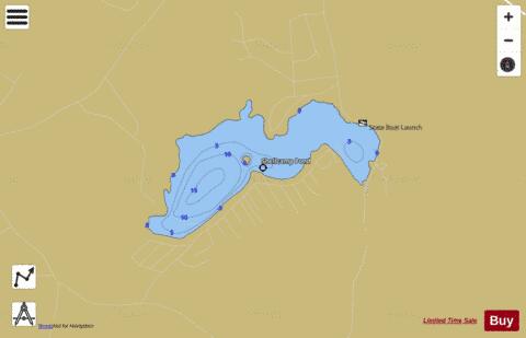 Shellcamp Pond depth contour Map - i-Boating App