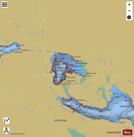 Wakondah Pond depth contour Map - i-Boating App