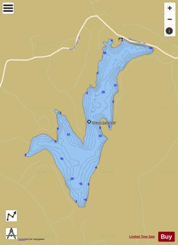 Weare Reservoir depth contour Map - i-Boating App