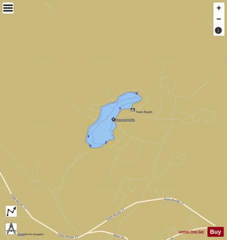 Governors Lake depth contour Map - i-Boating App