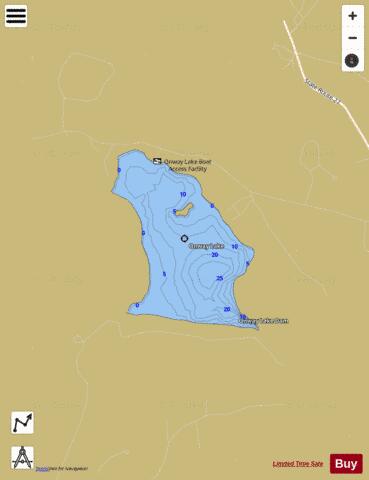 Onway Lake depth contour Map - i-Boating App