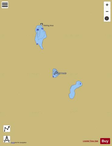 Hall Ponds depth contour Map - i-Boating App