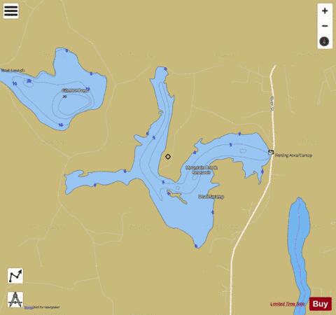 Mountain Brook Reservoir depth contour Map - i-Boating App