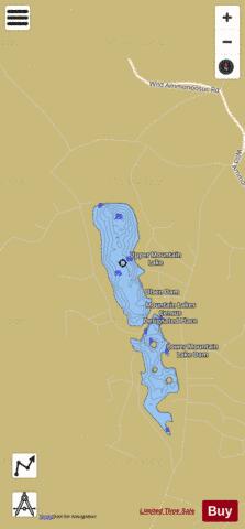 Upper Mountain Lake depth contour Map - i-Boating App