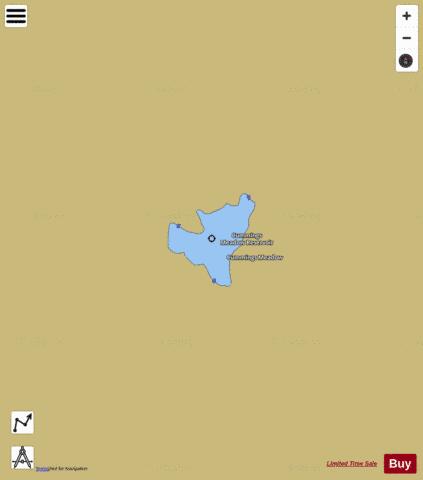 Cummings Meadow Reservoir depth contour Map - i-Boating App