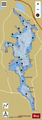 Lake Sunapee depth contour Map - i-Boating App