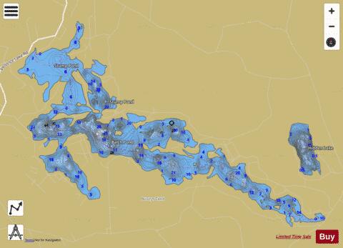 BALCH POND depth contour Map - i-Boating App