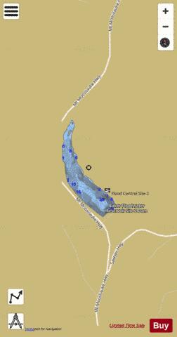 BAKER RIVER SITE 2 - HILDRETH depth contour Map - i-Boating App