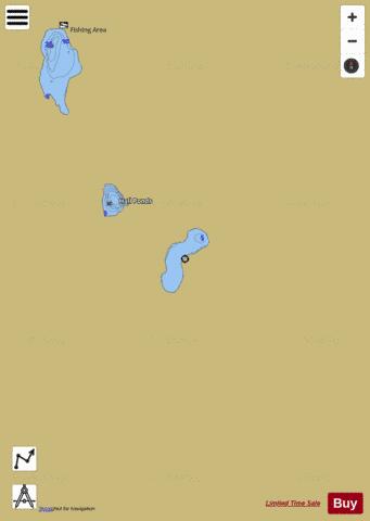 HALL POND, LOWER depth contour Map - i-Boating App