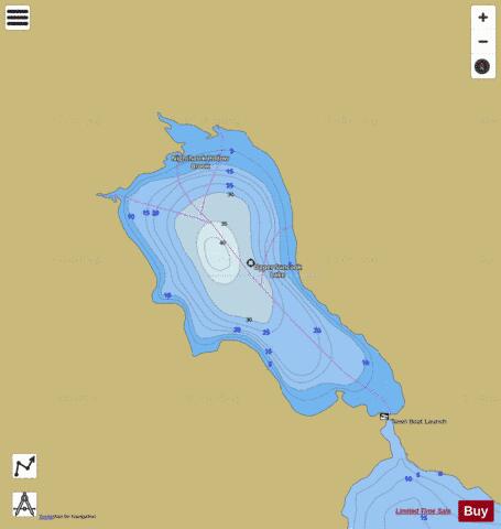 SUNCOOK LAKE, UPPER depth contour Map - i-Boating App