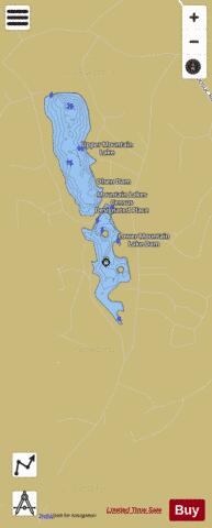 UPPER MOUNTAIN LAKE depth contour Map - i-Boating App
