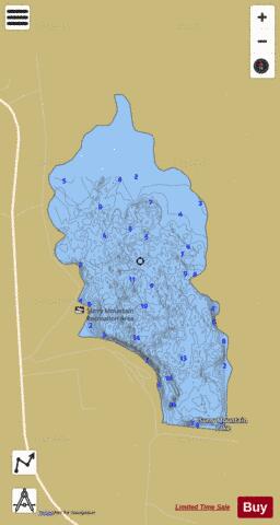 SURRY MOUNTAIN LAKE depth contour Map - i-Boating App