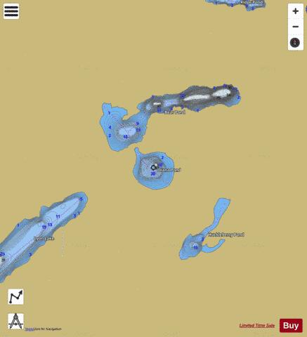Diana Pond depth contour Map - i-Boating App