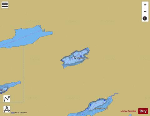 Russian Lake depth contour Map - i-Boating App