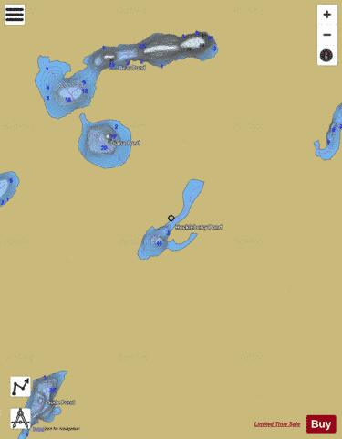 Huckleberry Pond depth contour Map - i-Boating App