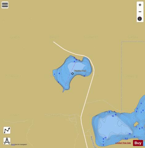 Barnum Pond depth contour Map - i-Boating App