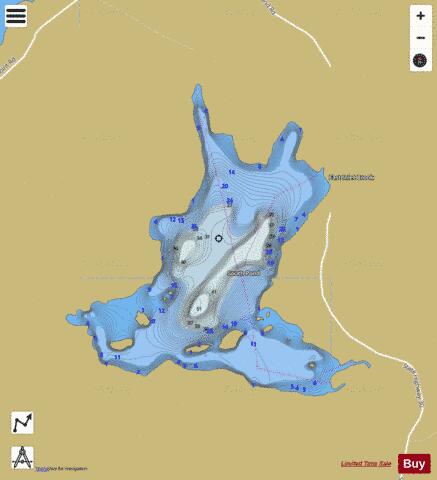 South Pond depth contour Map - i-Boating App