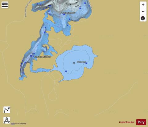 Buck Pond depth contour Map - i-Boating App
