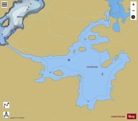Oseetah Lake depth contour Map - i-Boating App
