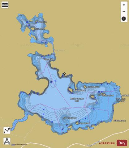 Weller Pond depth contour Map - i-Boating App