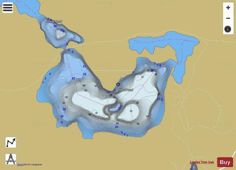 Hoel Pond depth contour Map - i-Boating App