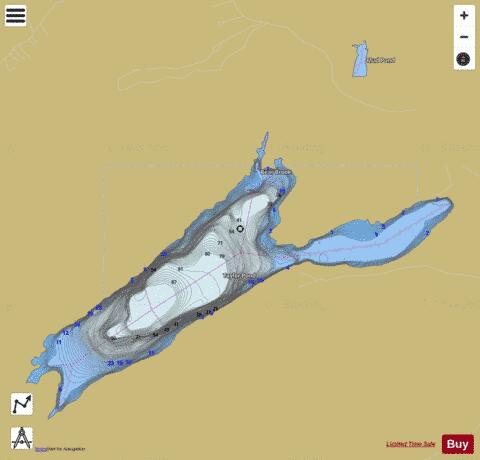 Taylor Pond depth contour Map - i-Boating App