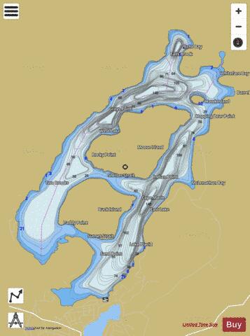 Lake Placid depth contour Map - i-Boating App