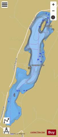 Cossayuna Lake depth contour Map - i-Boating App