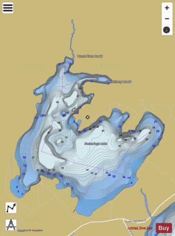 Sacandaga Lake depth contour Map - i-Boating App