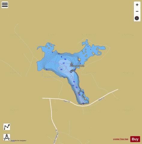 Adirondack Lake depth contour Map - i-Boating App