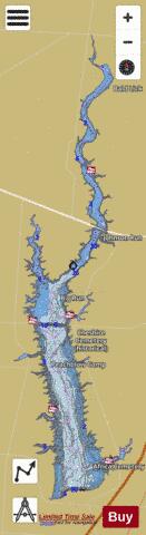 Alum Creek depth contour Map - i-Boating App