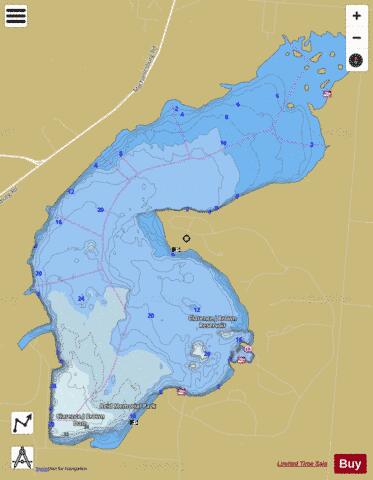 CJ Brown depth contour Map - i-Boating App