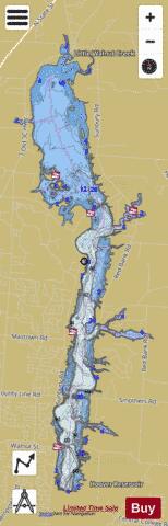 Hoover depth contour Map - i-Boating App